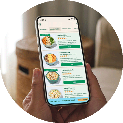 Phone displaying Nurture Life app