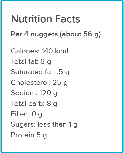 chicken nuggets earth's best nutrition