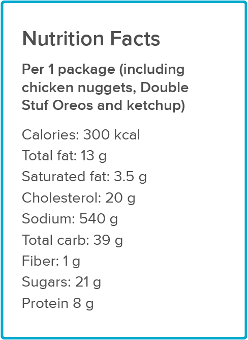 chicken nuggets lunchables nutrition